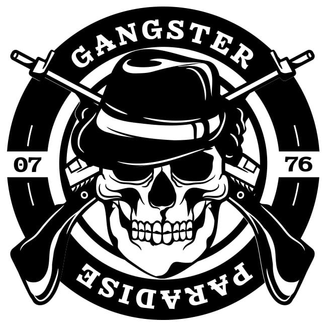 🥇 Vinyl stickers gangster paradise skull 🥇