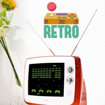 Decorative vinyl retro video games