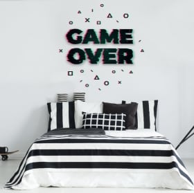 Decorative vinyl and stickers game over