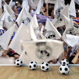 Vinyl wall murals real madrid flags