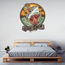 Vinyl and stickers wild shark