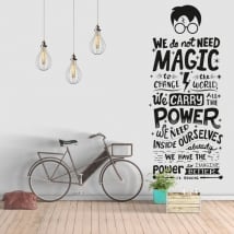 Vinyl and stickers phrase harry potter
