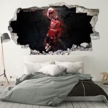 3d decorative vinyls michael jordan nba