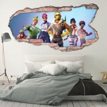 Decorative vinyl 3d walls fortnite video game