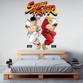 Vinyl and stickers video game street fighter