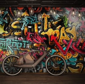 Vinyl wall murals urban graffiti