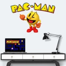 Vinyl and stickers retro video game pac-man