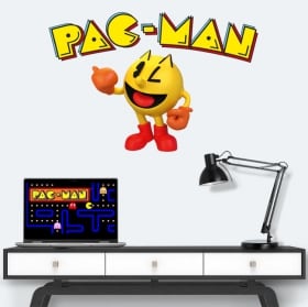 Vinyl and stickers retro video game pac-man