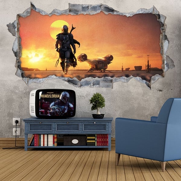 Star Wars The Mandalorian The Child - Autocollant Vinyle Hole in the Wall  Hole in the Wall
