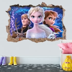 vinilos 3d infantiles - vinilo frozen 3D - Murales de pared