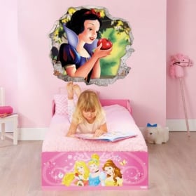 Vinyl and stickers disney hole 3d snow white