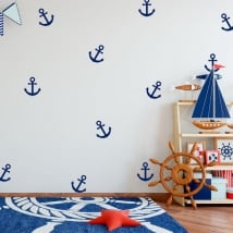 Vinyl and children's stickers kit anchors