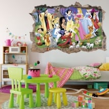 Decorative vinyls and stickers 3d disney characters