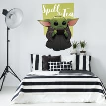 Vinyl stickers star wars yoda spill the tea