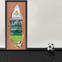 Vinyl 3d doors benito villamarín football stadium real betis balompié