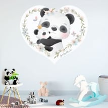 Decorative vinyls and children's stickers panda bears