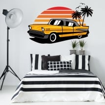 Decorative vinyls and stickers retro style car