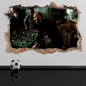 Vinyl stickers 3d football maradona with pelé and zidane