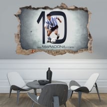 Adhesive vinyl 3d football maradona