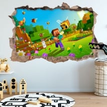 Minecraft video game 3d stickers