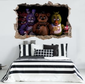 Vinyls and stickers 3d video game five nights at freddy’s