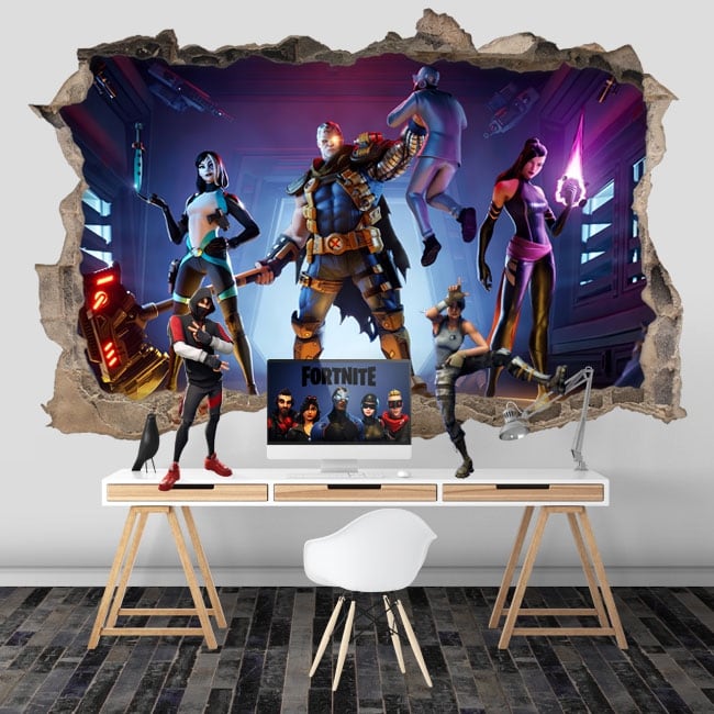 🥇 Vinyl hole wall video game fortnite x-force 3d 🥇