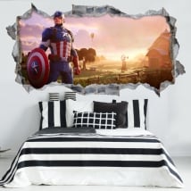 Vinyls 3d captain america video game fortnite