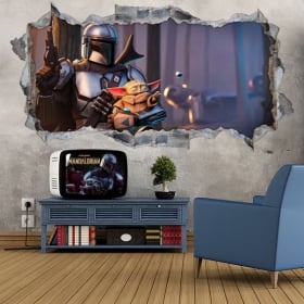 Vinyls and stickers 3d the mandalorian video game fortnite