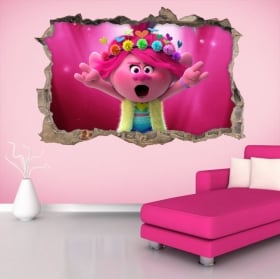 Wall decals trolls 3d