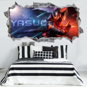 Vinyl league of legends hole wall 3d