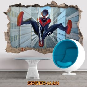 Vinyl and 3d stickers miles morales spider-man