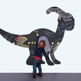 Children's vinyls black chalkboard dinosaur