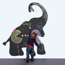 Children's vinyls black chalkboard elephant