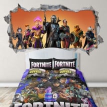 Wall stickers video game fortnite 3d