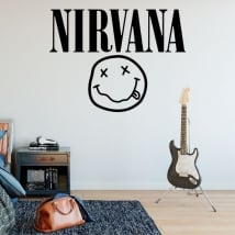 Vinyl and stickers rock and roll logo nirvana