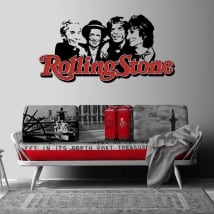 Vinyls and stickers rolling stone music band