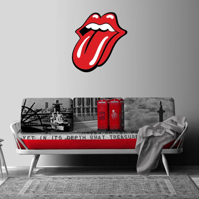 Vinyls logo mouth with tongue the rolling stones