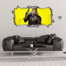 Decorative vinyls 3d cyberpunk 2077