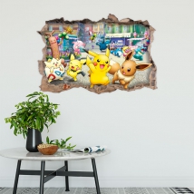 Vinyls and stickers 3d pokémon hole