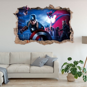 Decorative vinyl 3d marvel superhero yellowjacket