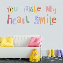 Vinyls english phrase you make my heart smile