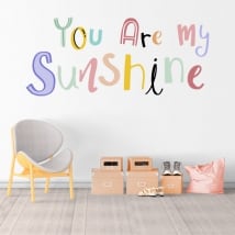 Vinyl phrase english you are my sunshine