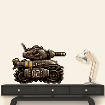 Metal slug tank sticker