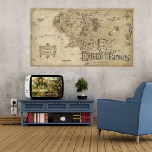 The lord of the rings map sticker