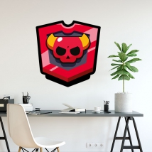 Red brawl stars logo decorative sticker