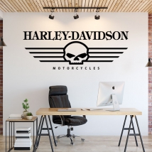 Decorative vinyl skull harley davidson