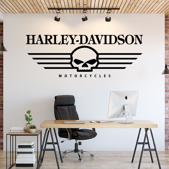 🥇 Decorative vinyl skull harley davidson 🥇