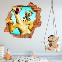 Decorative vinyls and stickers 3d ice age