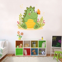 Children's vinyls dinosaur and butterfly