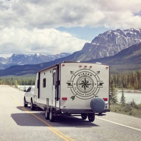Vinyls caravans phrase traveling is daydreaming